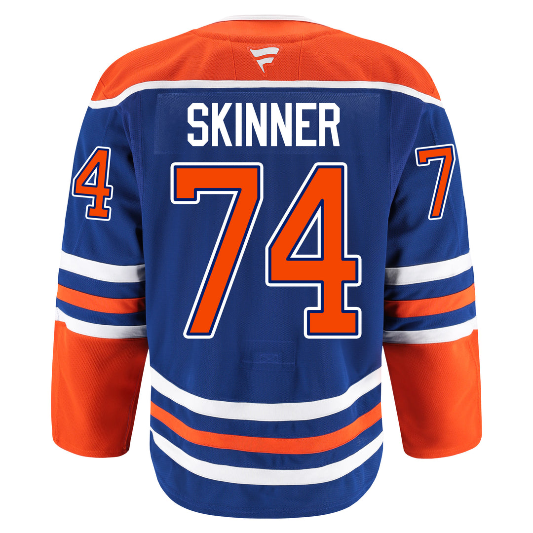 Stuart Skinner Edmonton Oilers Fanatics Authentic Pro On Ice Royal Blue Home Jersey