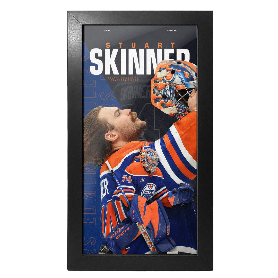 Stuart Skinner Edmonton Oilers Framed Centerfold 6"x 12" Print