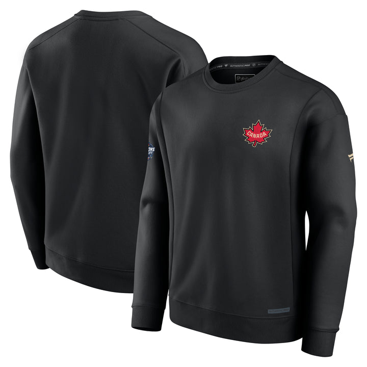 Team Canada 2025 4 Nations Face-Off Fanatics Black Fleece Sweatshirt