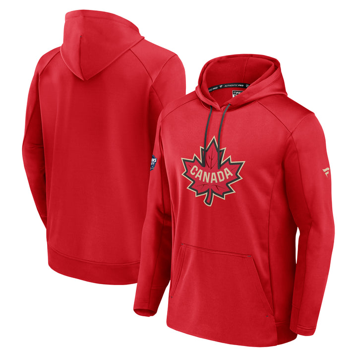Team Canada 2025 4 Nations Face-Off Fanatics Red Fleece Pullover Hoodie