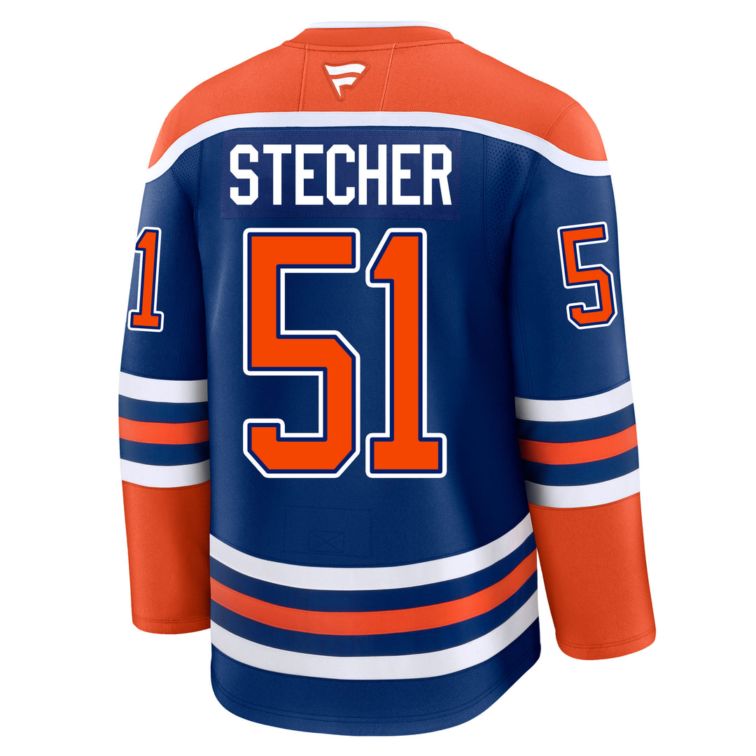 Troy Stecher Edmonton Oilers Fanatics Premium Royal Blue Home Jersey