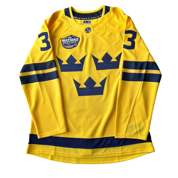 Viktor Arvidsson Team Sweden 2025 4 Nations Face-Off Fanatics Premium Yellow Jersey