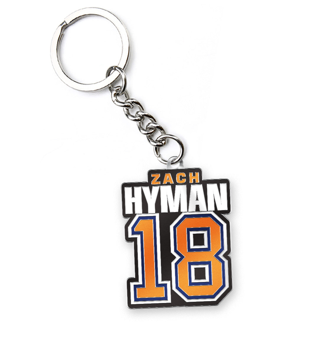 Zach Hyman Edmonton Oilers "18" Keychain