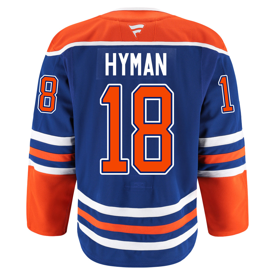 Zach Hyman Edmonton Oilers Fanatics Authentic Pro On Ice Royal Blue Home Jersey