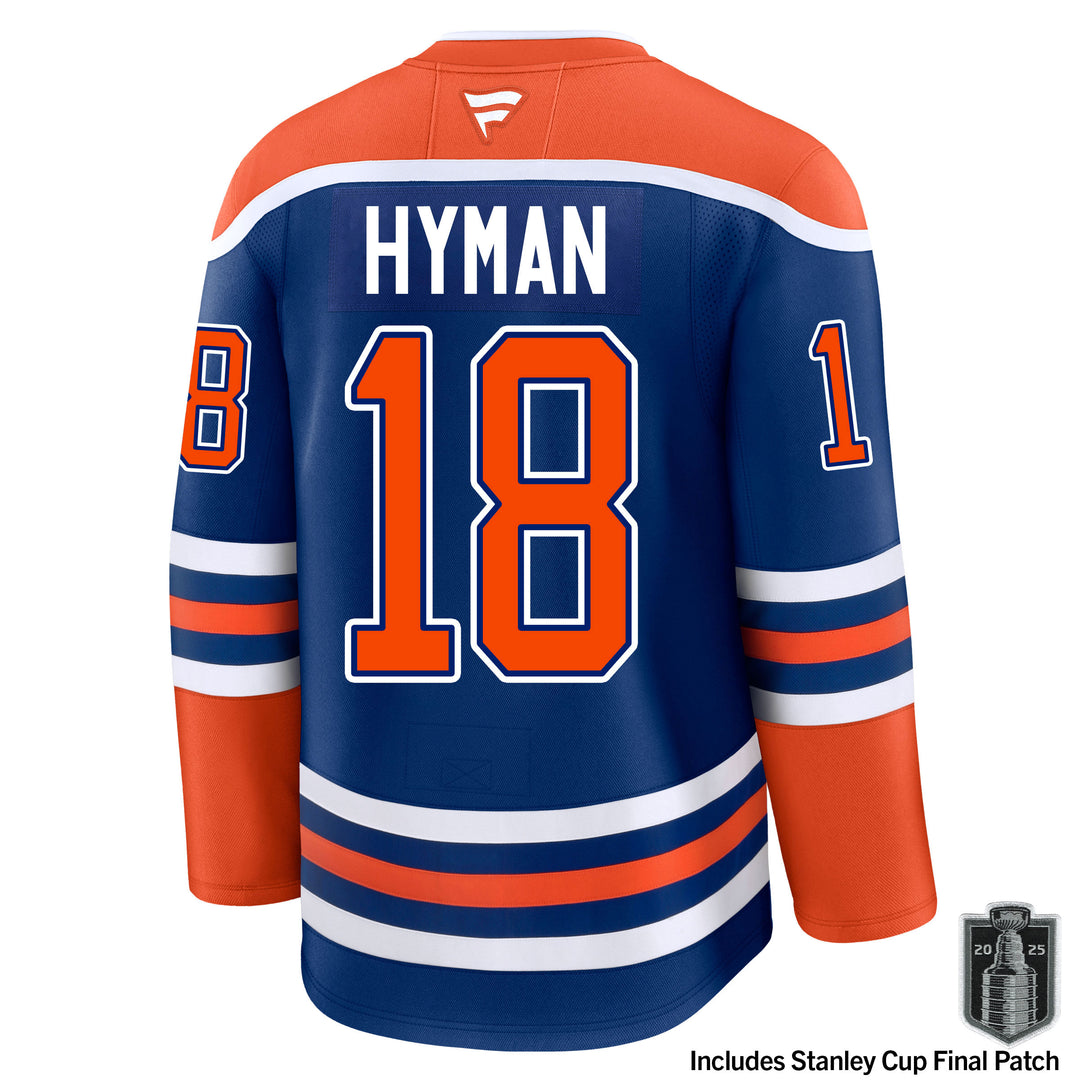 Zach Hyman Edmonton Oilers Fanatics Premium Royal Blue Home Jersey w/ STANLEY CUP FINAL PATCH