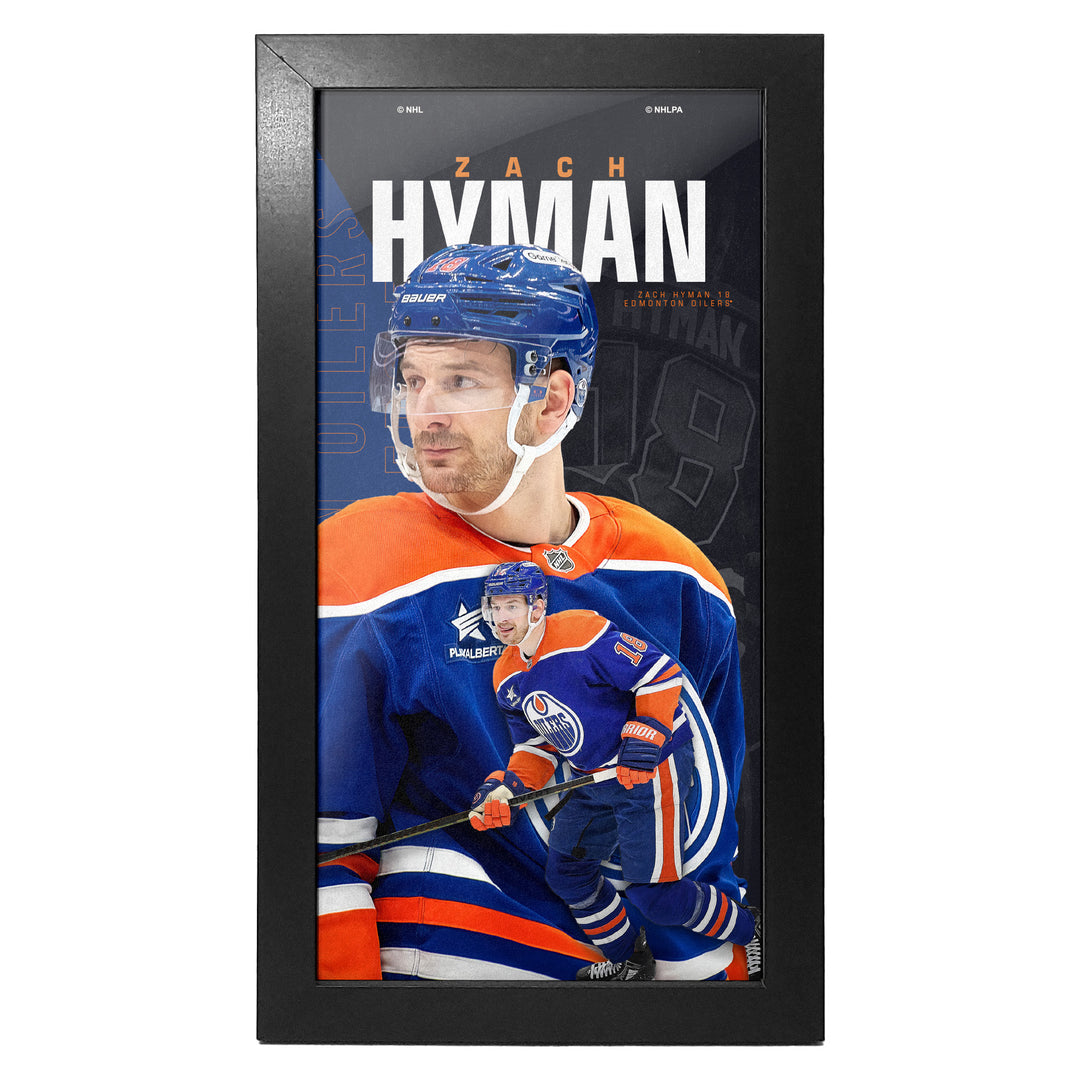 Zach Hyman Edmonton Oilers Framed Centerfold 6"x 12" Print
