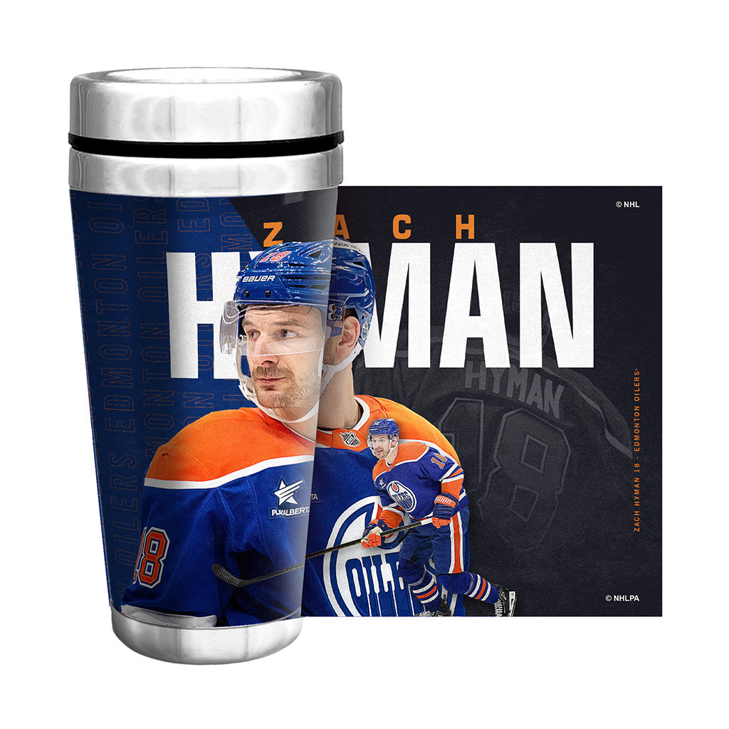 Zach Hyman Edmonton Oilers Full Wrap 16oz Travel Mug