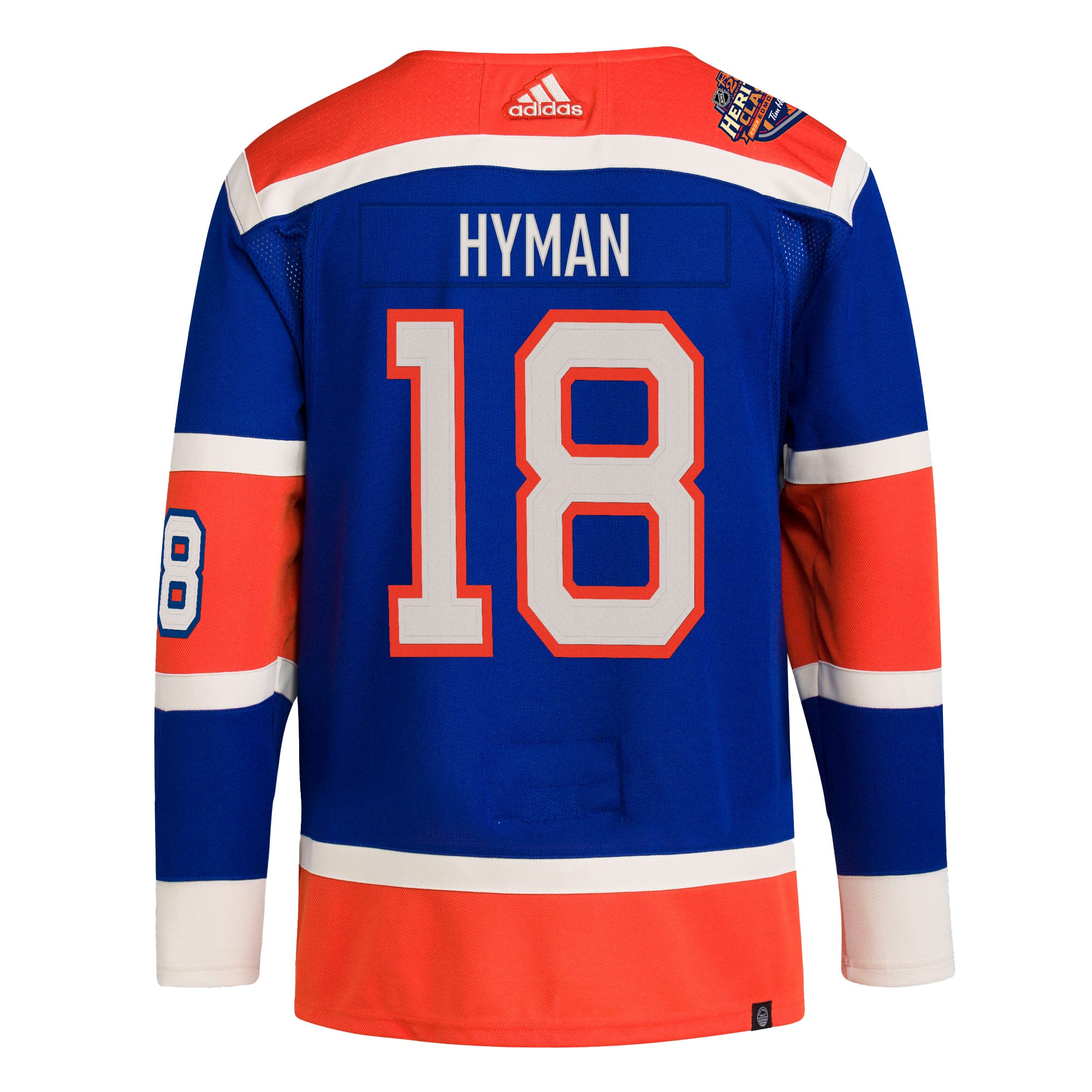 Edmonton Oilers Zach Hyman 18 Navy Primegreen Reverse Retro 2.0 Jersey 2022  - Bluefink