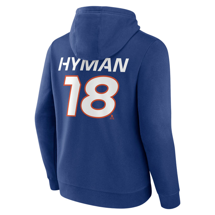 Zach Hyman Edmonton Oilers 2024-25 Fanatics Authentic Pro Blue Name & Number Hoodie