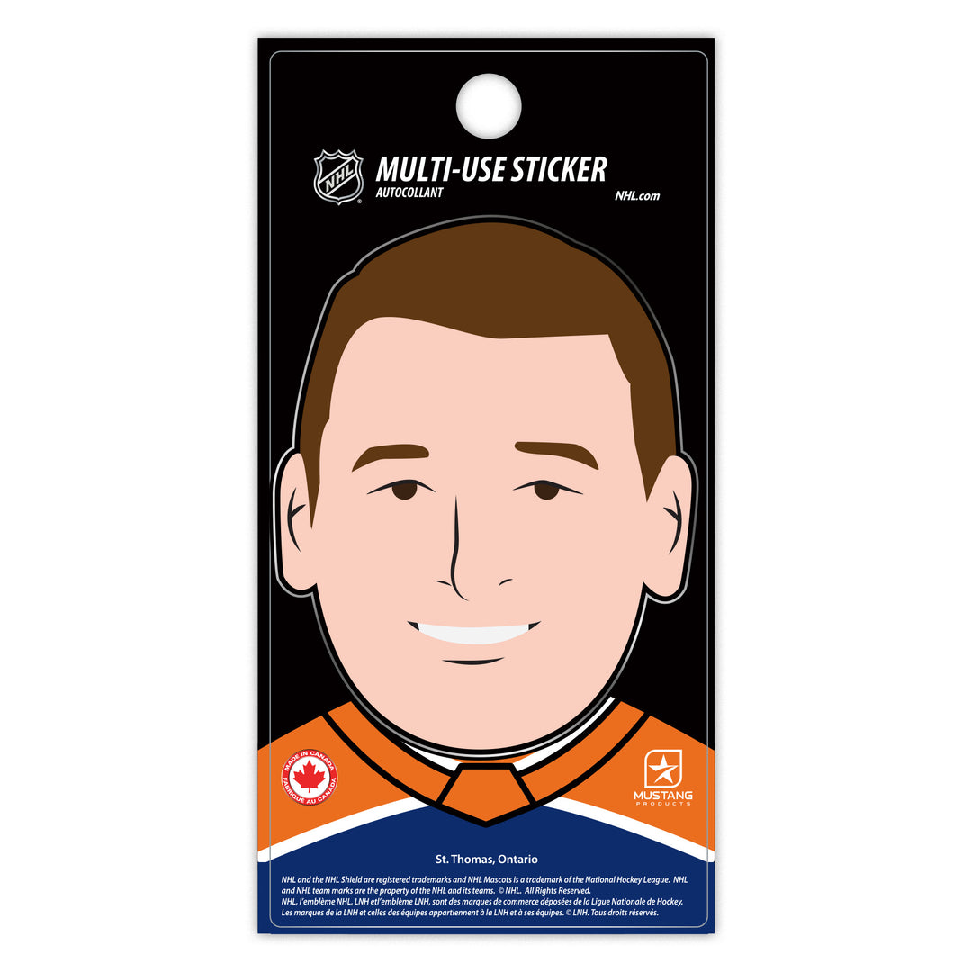 Zach Hyman Edmonton Oilers 3"x 5" Animated Head Decal
