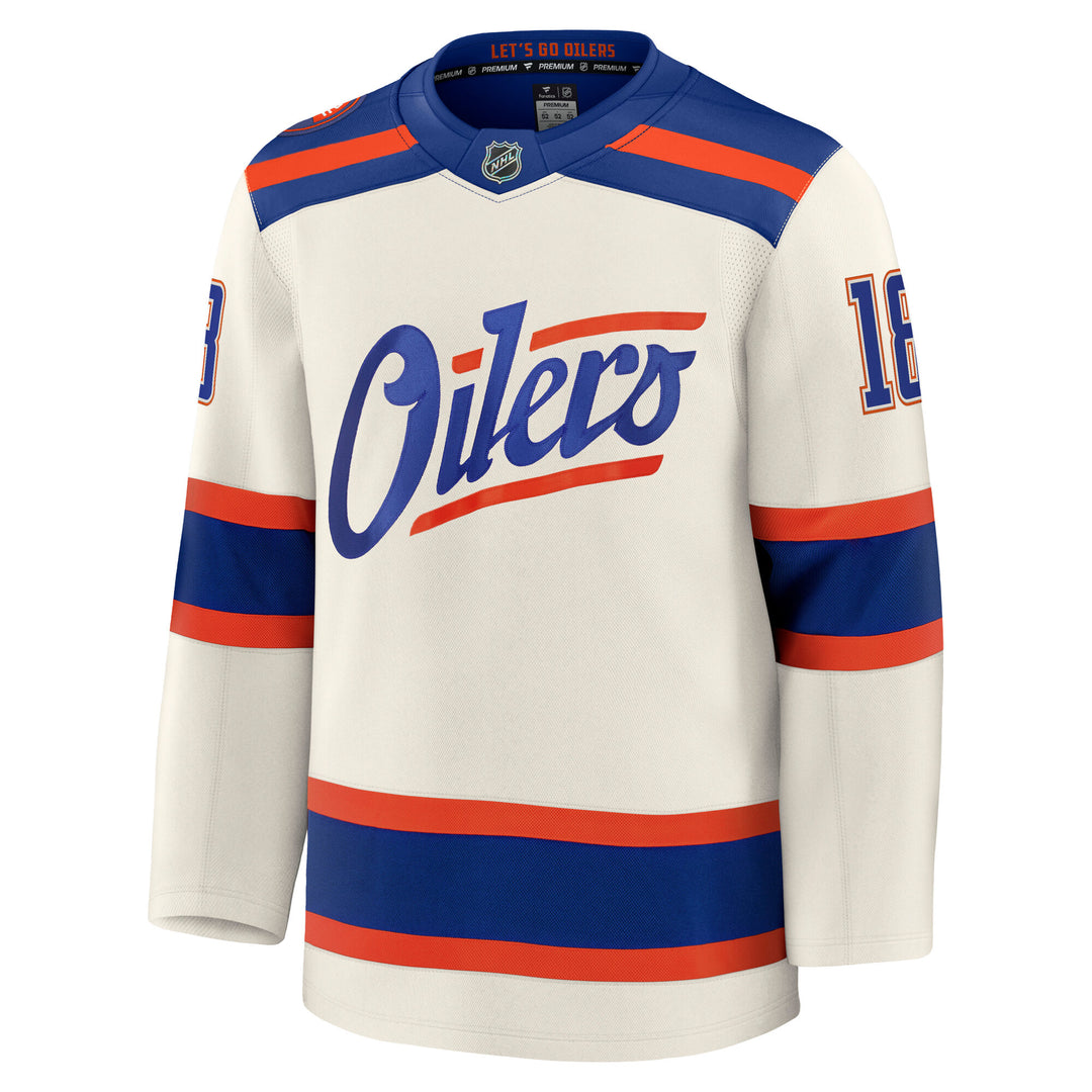 Zach Hyman Edmonton Oilers Fanatics Premium Cream Alternate Jersey