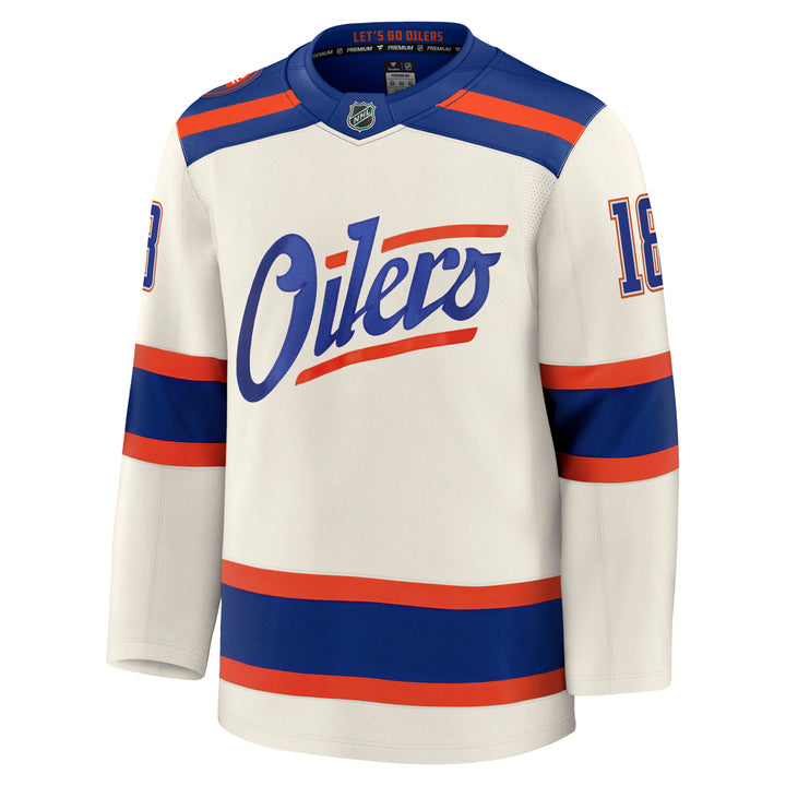 Zach Hyman Edmonton Oilers Fanatics Premium Cream Alternate Jersey