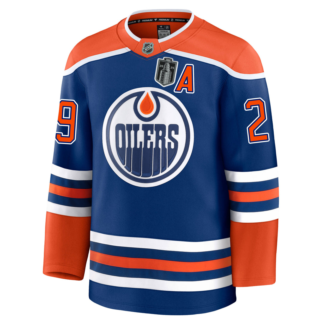 Leon Draisaitl Edmonton Oilers Fanatics Premium Royal Blue Home Jersey w/ STANLEY CUP FINAL PATCH *HEAT PRESSED