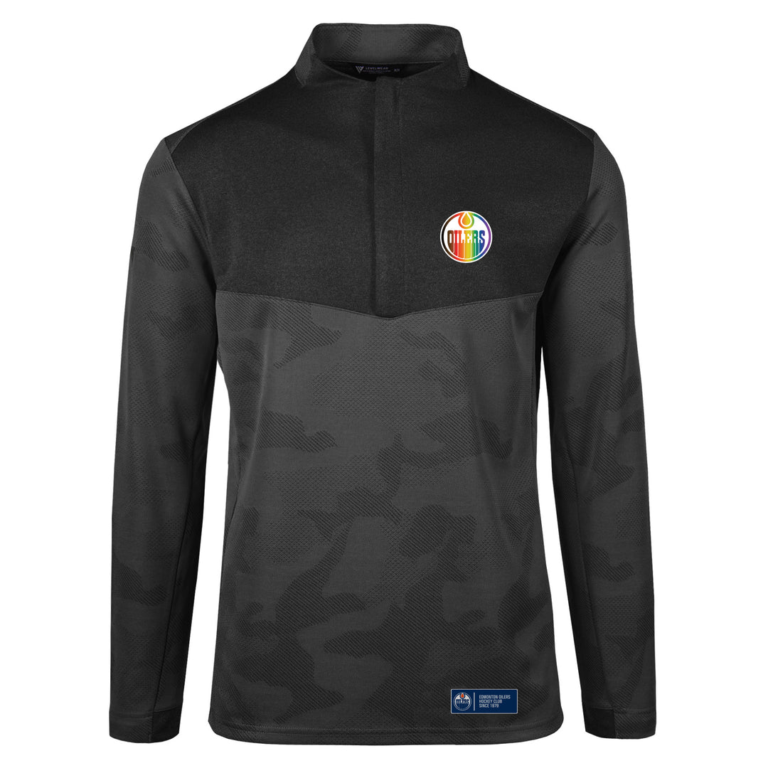 Edmonton Oilers Pride Logan Black Half Zip