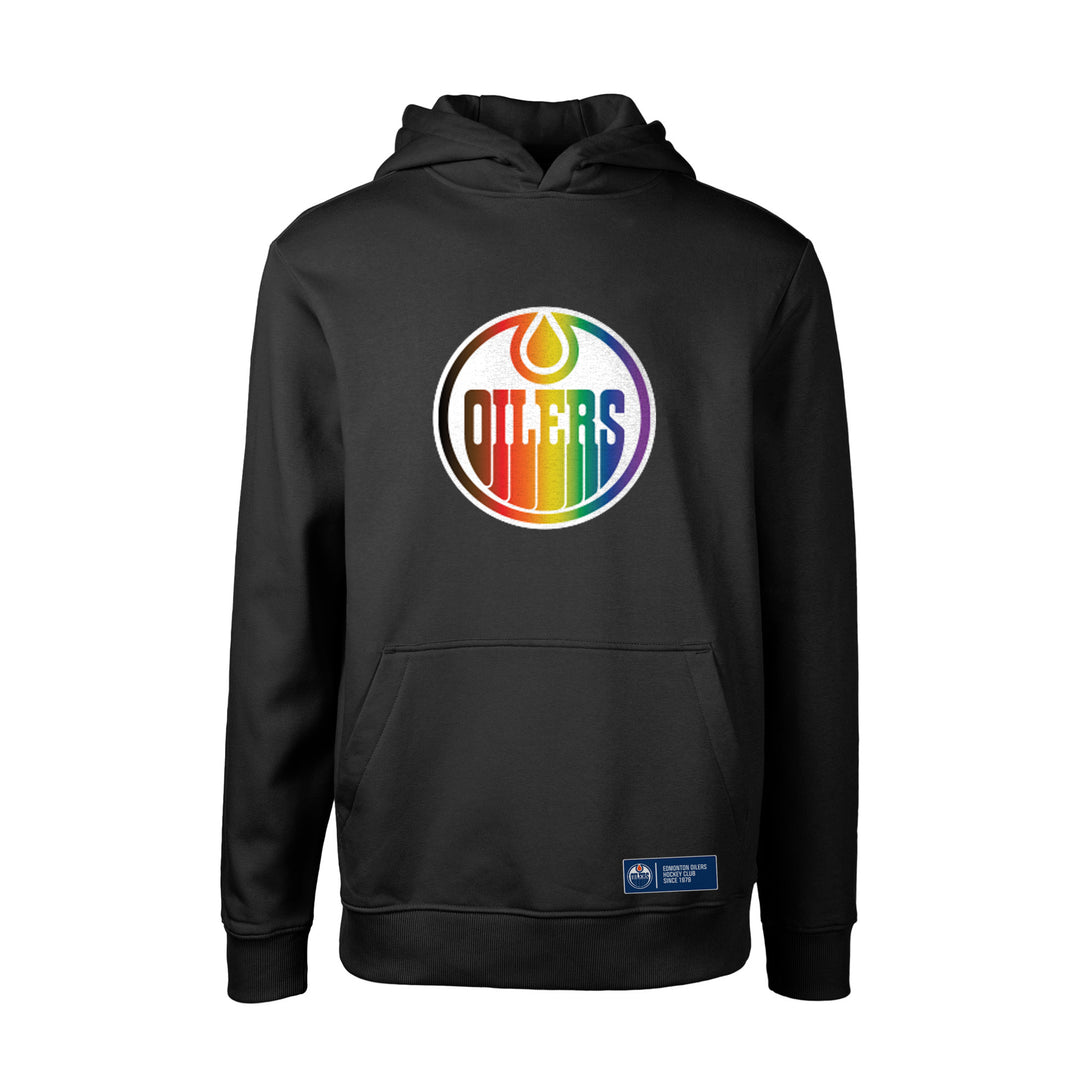Edmonton Oilers Youth Pride Podium Black Hoodie