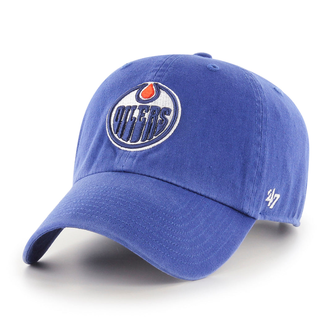 Edmonton Oilers '47 Royal Blue Home Logo Clean Up Adjustable Hat