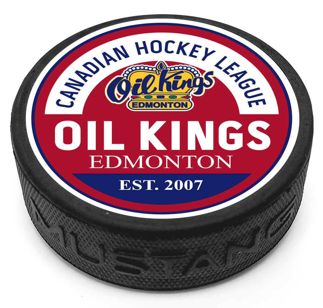 Edmonton Oil Kings Block Textured Puck