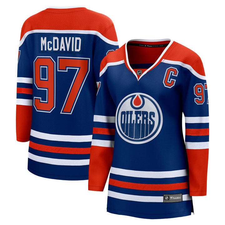 Connor McDavid Edmonton Oilers Women's Fanatics Breakaway Royal Blue Home Jersey