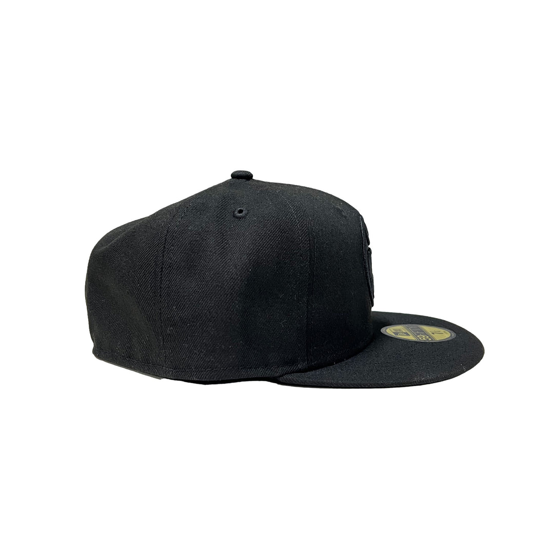 Edmonton Oilers New Era Tonal Black 59FIFTY Fitted Logo Hat