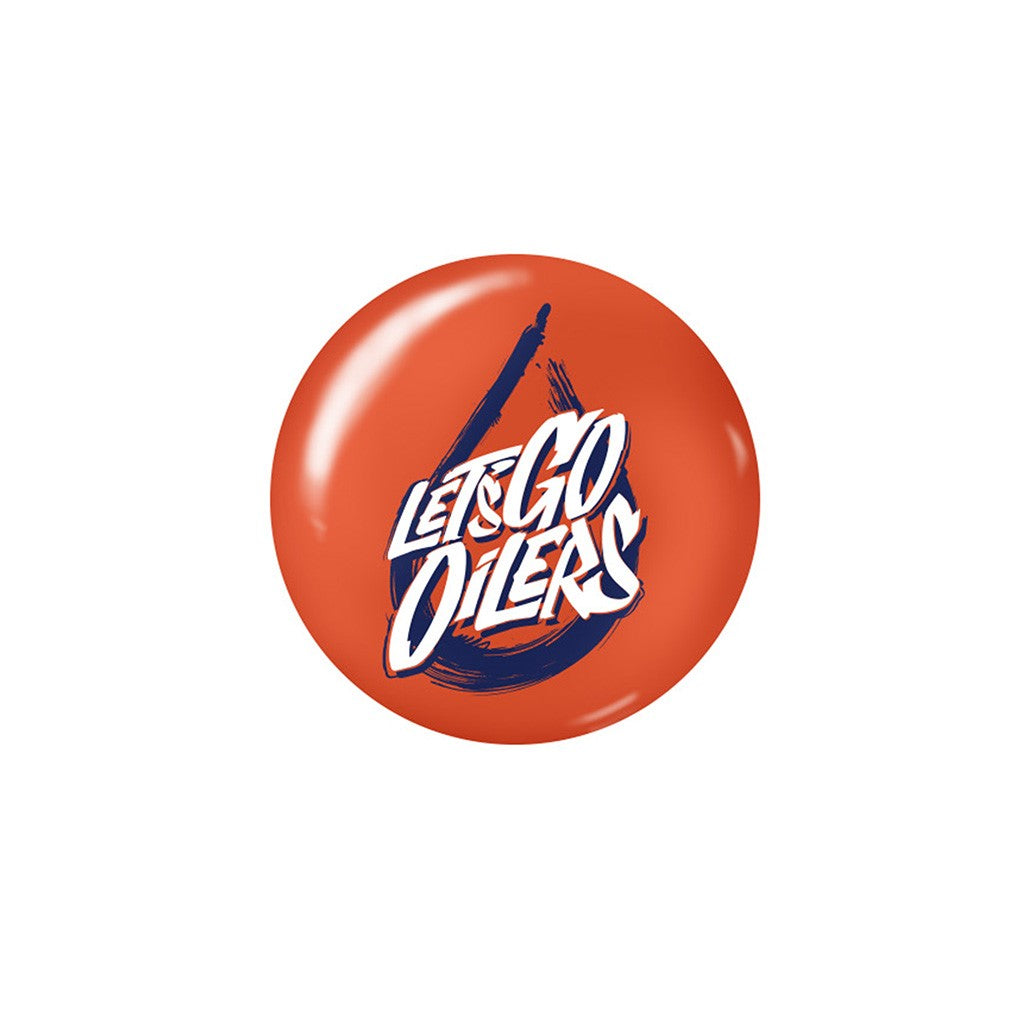 Edmonton Oilers 2023 Stanley Cup Playoffs "Let's Go Oilers" Button Pin