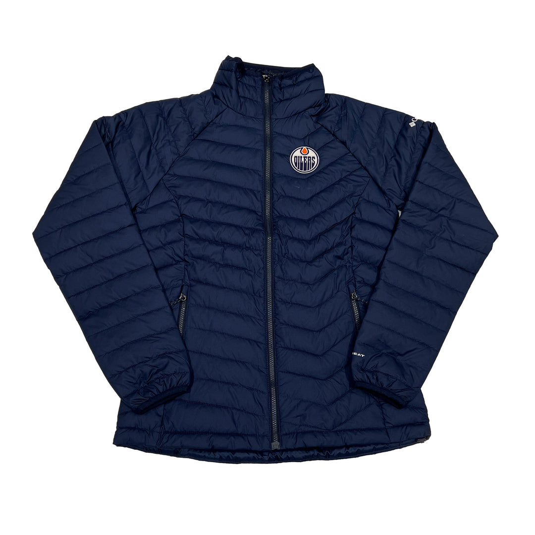 Edmonton Oilers Women's Columbia Navy Powder Lite Full Zip Jacket