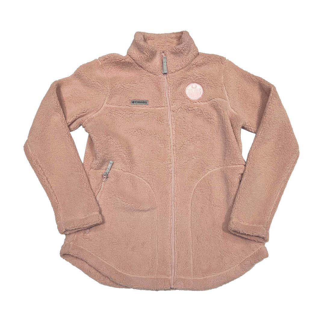 Edmonton Oilers Women's Columbia Pink West Bend Full Zip Fleece Jacket