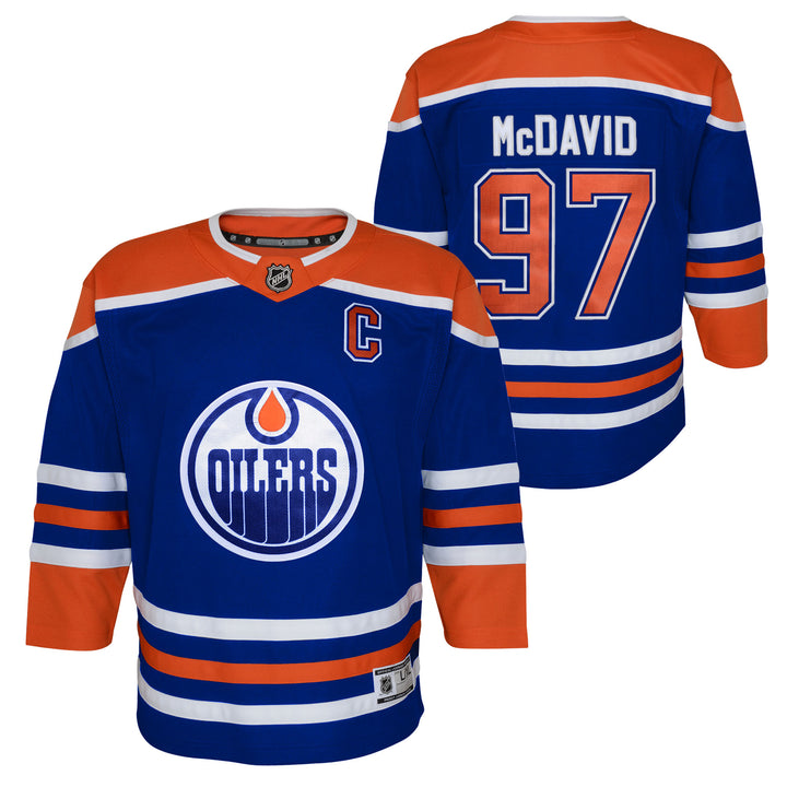 Connor McDavid Edmonton Oilers Kids Royal Blue Home Jersey