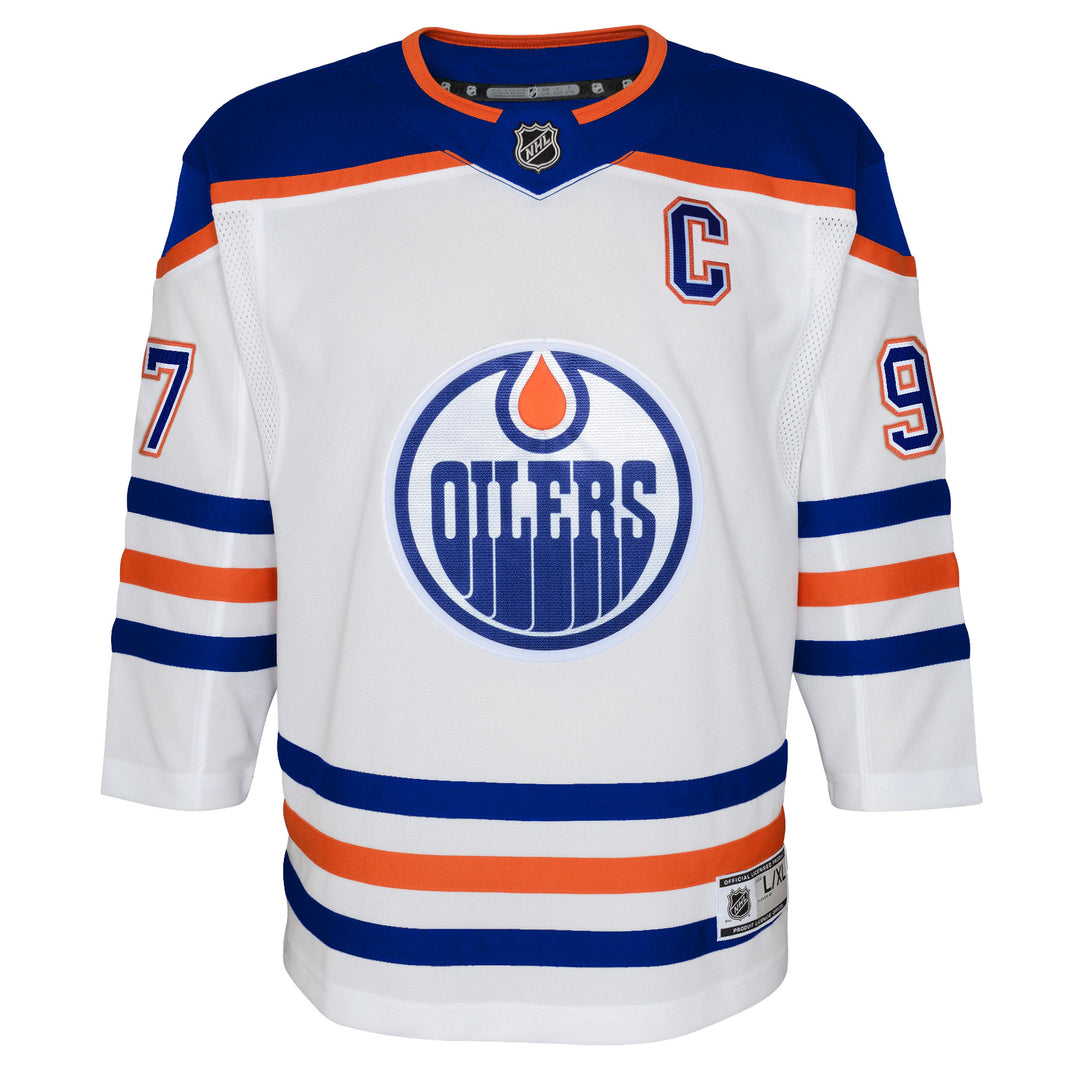 Connor McDavid Edmonton Oilers Youth White Away Jersey