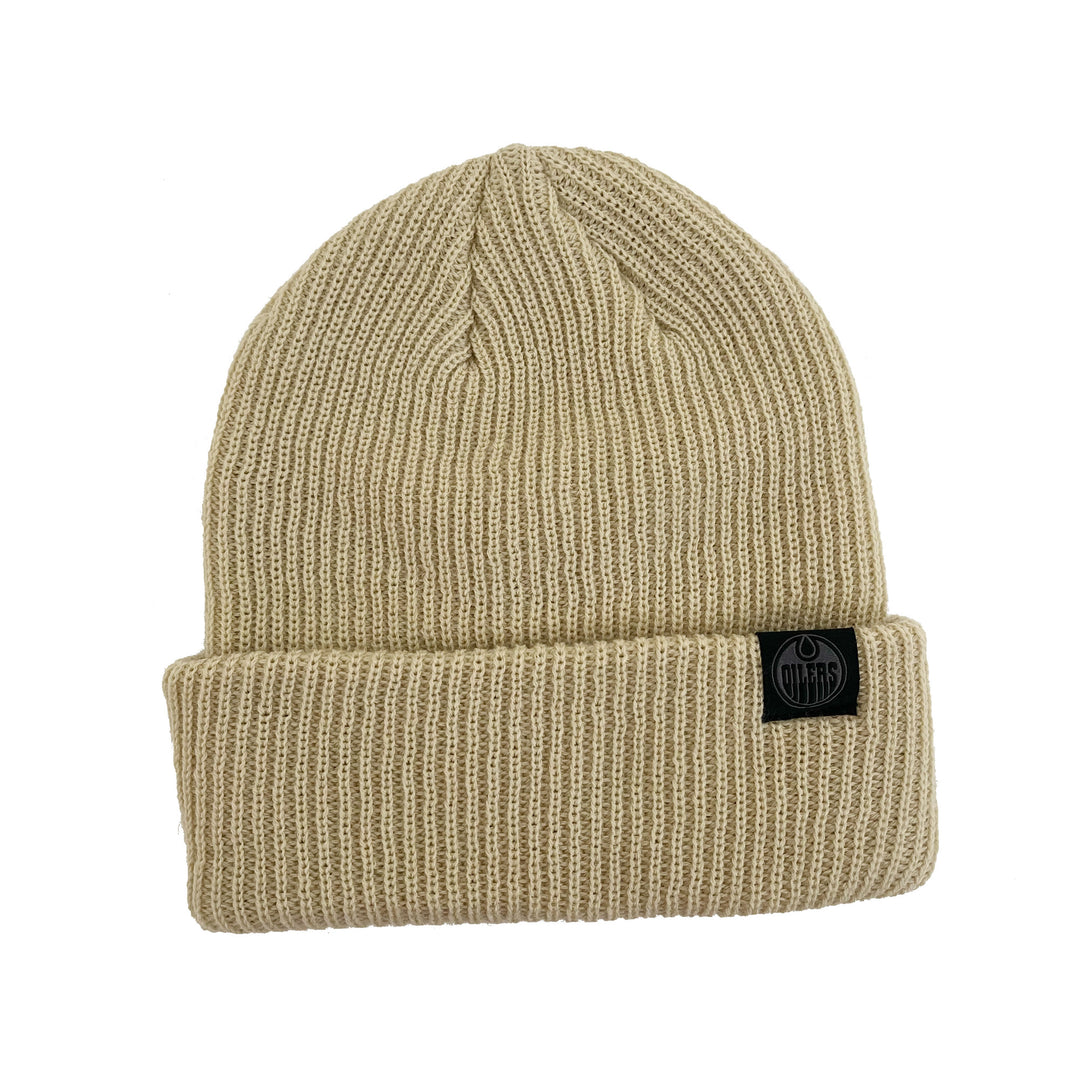 Edmonton Oilers Sportiqe Khaki Ridge Toque/Beanie