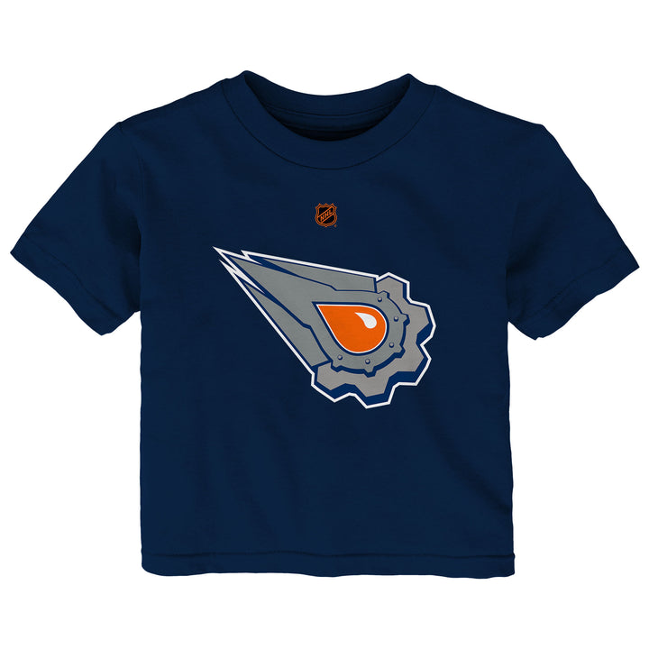 Edmonton Oilers Infant Outerstuff Navy Reverse Retro Logo Tee