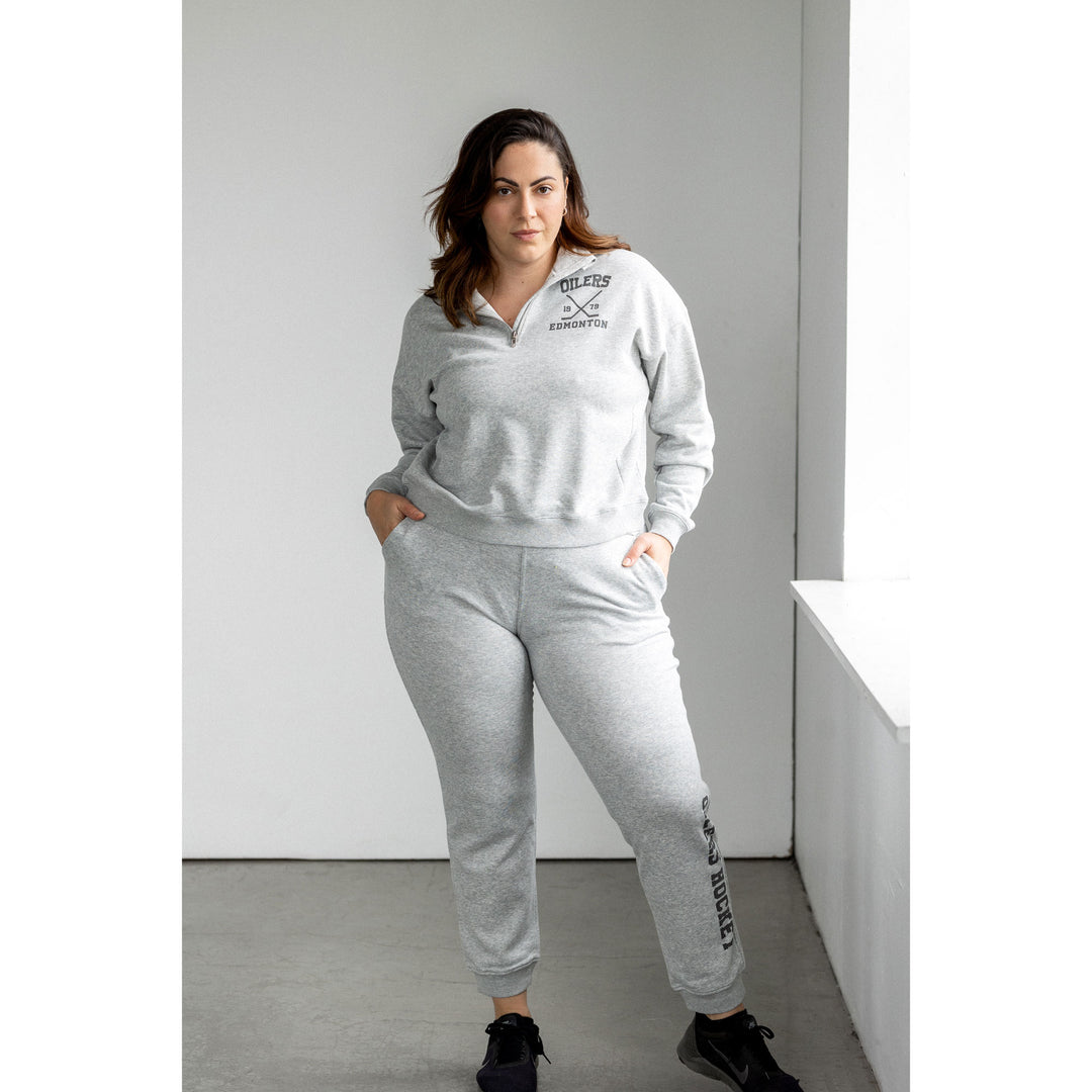 Edmonton Oilers Women's Line Change Club Grey Pants/Joggers