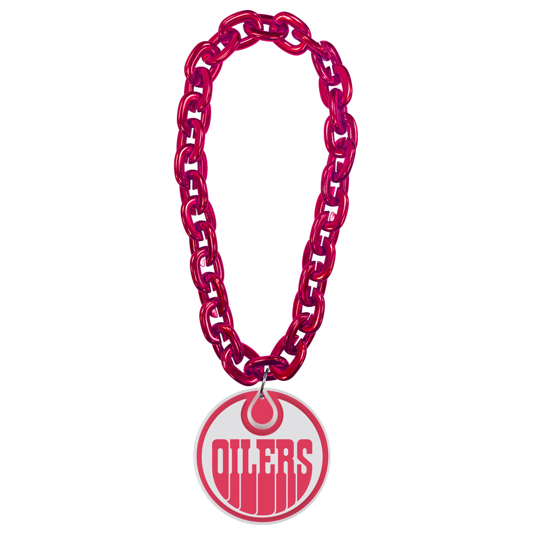 Edmonton Oilers Fan Chain Necklace - Pink