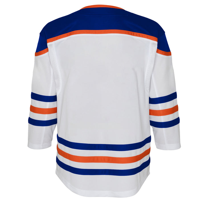 Edmonton Oilers Youth White Away Blank Jersey