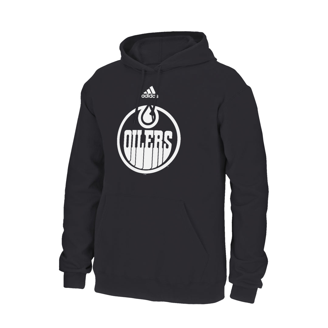 Edmonton Oilers adidas Black Logo Hoodie
