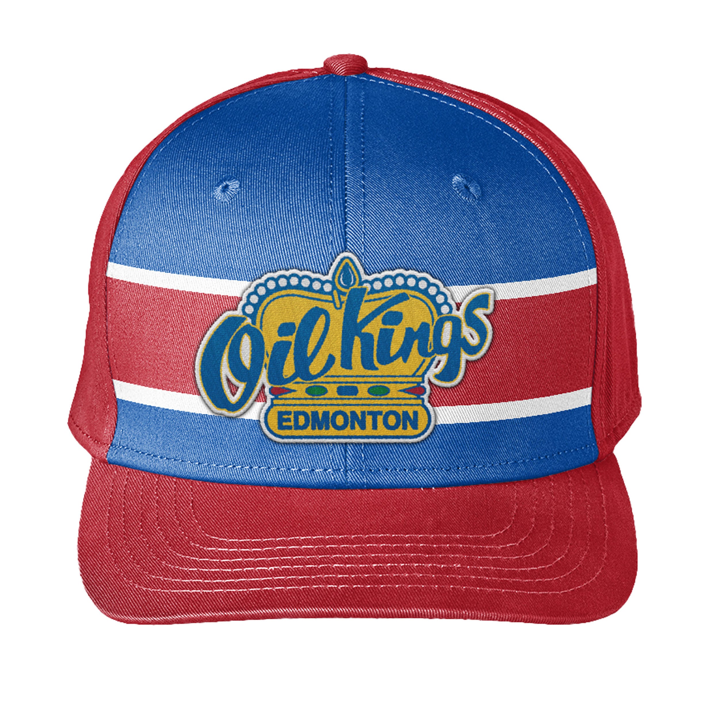 Edmonton Oil Kings Bardown Sports Red and Blue Post Gamer Adjustable Hat