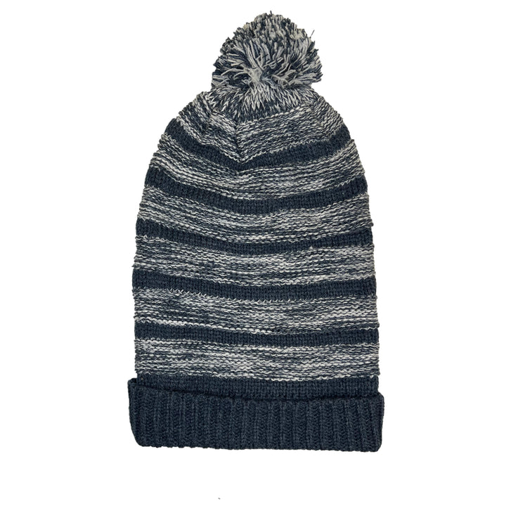 Edmonton Oilers Womens Navy Slouch/Oversized Knit Toque w/ Pom