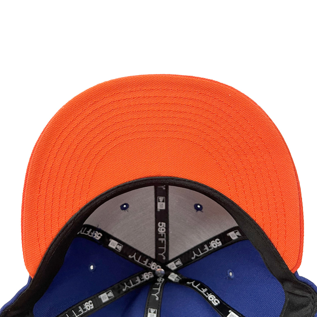 Edmonton Oilers New Era Royal Blue & Orange 59FIFTY Fitted Logo Hat