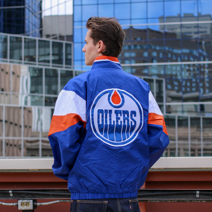 Edmonton Oilers Starter Royal Yardline Full-Zip Jacket