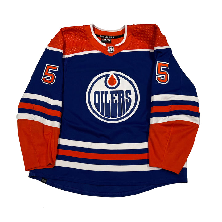 Cody Ceci Edmonton Oilers Game Worn Jersey - 2022-23 Royal Blue Set #2 - A00285