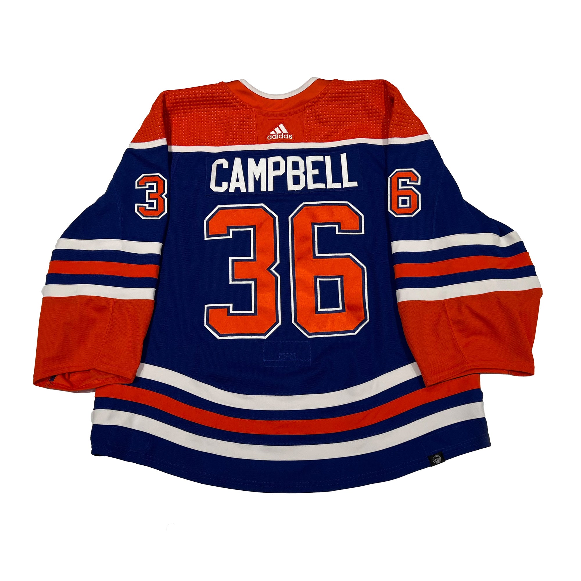Jack Campbell Edmonton Oilers Game Worn Jersey 202223 Royal Blue Se