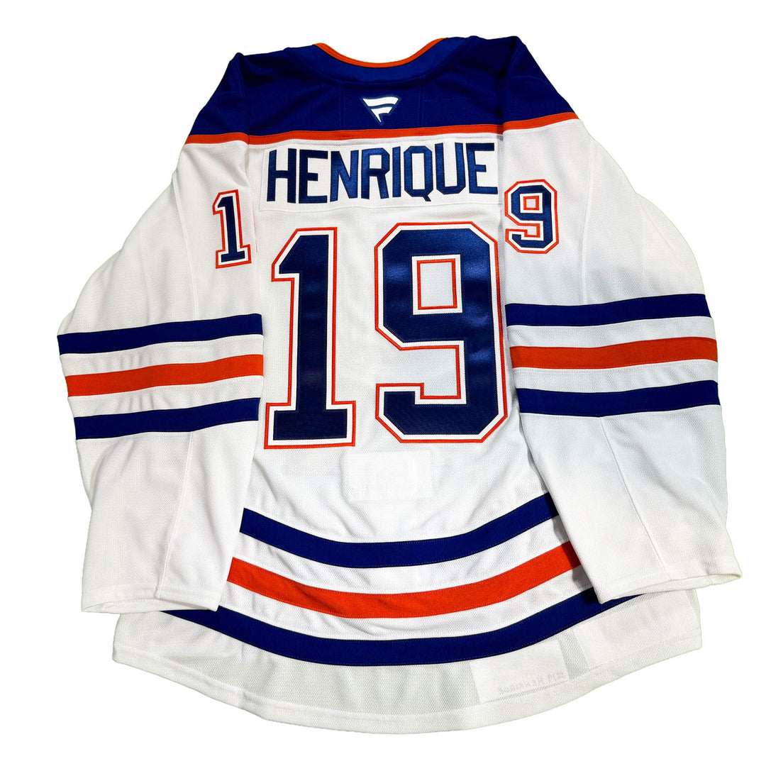 Adam Henrique Edmonton Oilers Game Issued Jersey - 2025-26 Playoffs White Set #1 - D00628