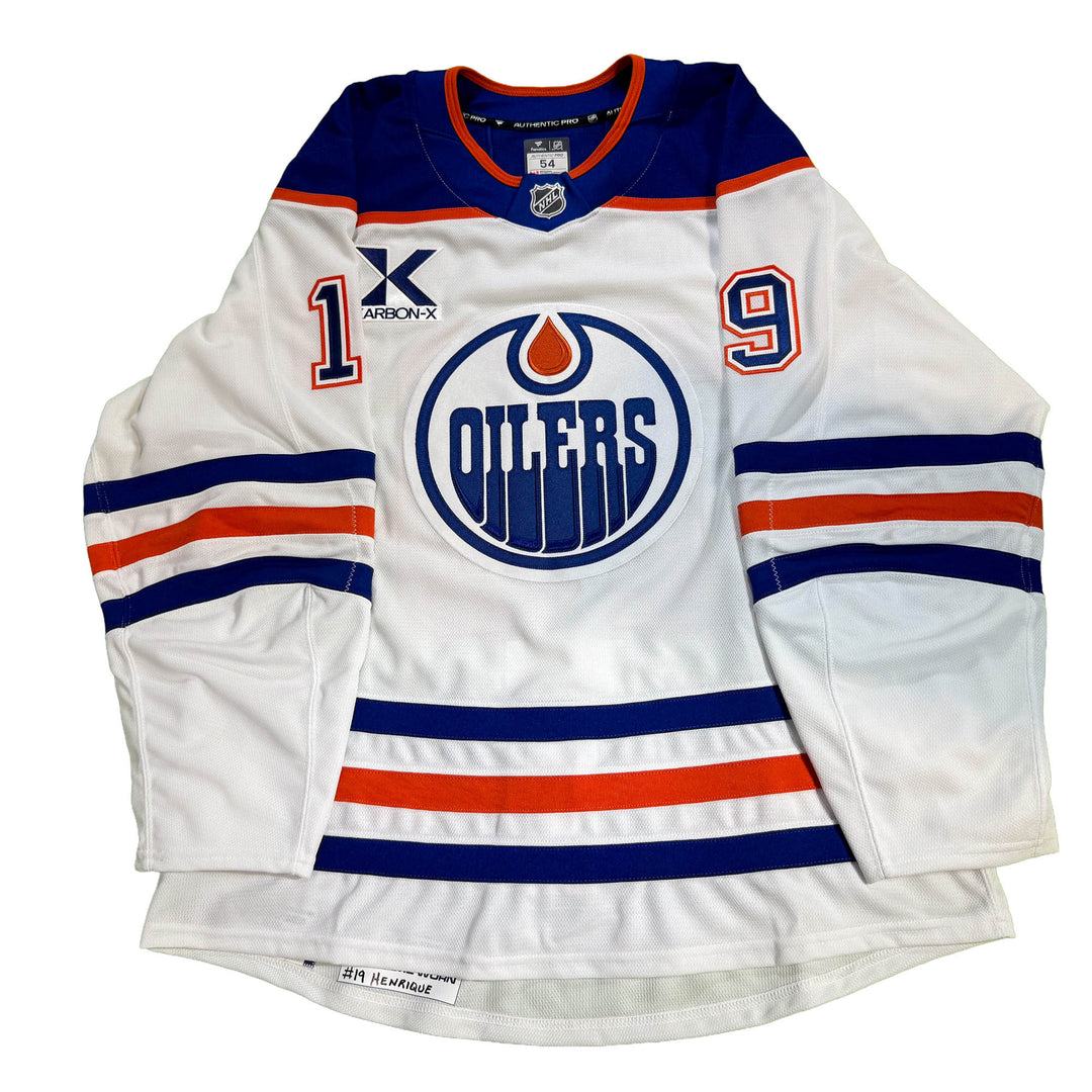 Adam Henrique Edmonton Oilers Game Issued Jersey - 2025-26 Playoffs White Set #1 - D00628