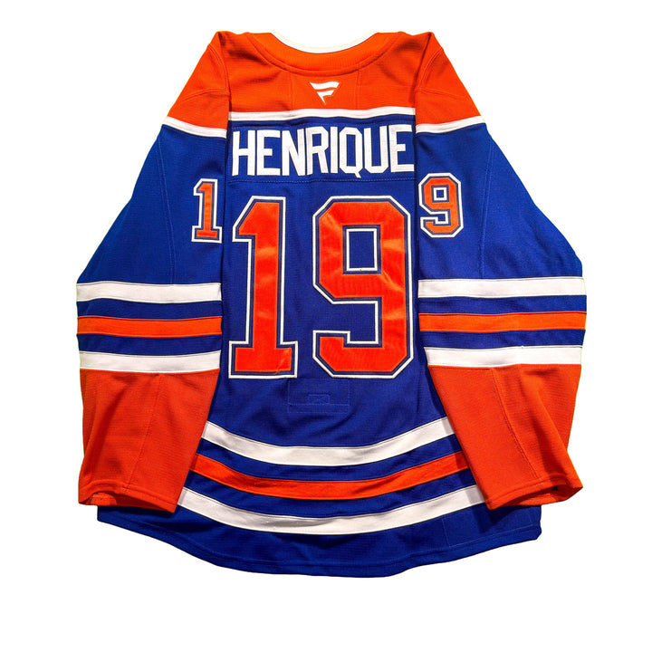 Adam Henrique Edmonton Oilers Game Worn Jersey - 2025-26 Royal Blue Set #2 - D00383