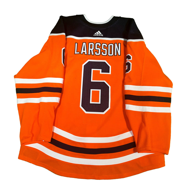 Adam Larsson Edmonton Oilers Game Worn Jersey - 2019-20 Orange Set #2 - S02620