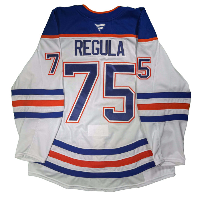Alec Regula Edmonton Oilers Game Worn Jersey - 2025-26 White Set #2 - D00322