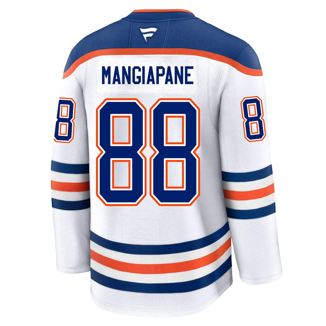 Andrew Mangiapane Edmonton Oilers Fanatics Premium White Away Jersey