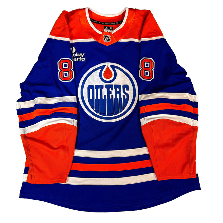 Andrew Mangiapane Edmonton Oilers Game Worn Jersey - 2025-26 Royal Blue Set #1 - D00148