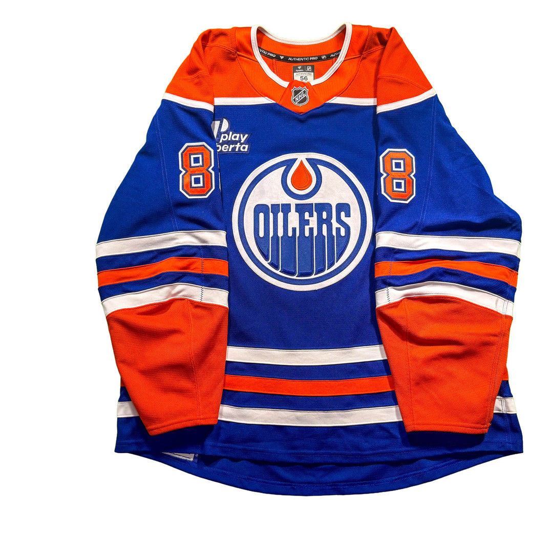 Andrew Mangiapane Edmonton Oilers Game Worn Jersey - 2025-26 Royal Blue Set #2 - D00402