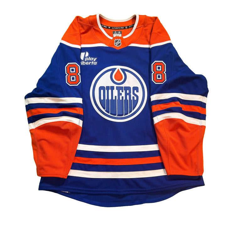Andrew Mangiapane Edmonton Oilers Game Worn Jersey - 2025-26 Royal Blue Set #3 - D00518