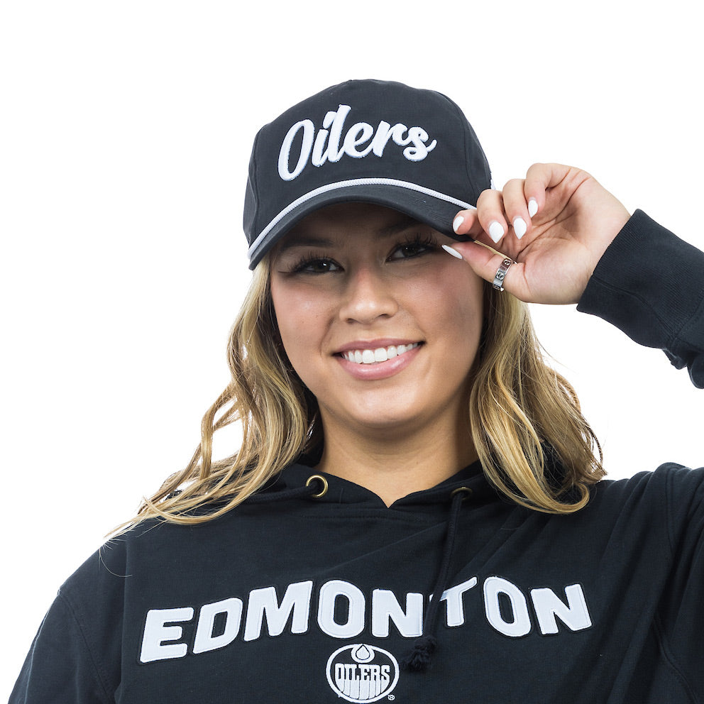 Edmonton Oilers bCLUTCH Black Rope Snapback Hat